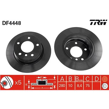 

TRW Brzdový kotouč DF4448 sada 2ks