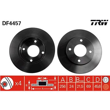 

TRW Brzdový kotouč DF4457 sada 2ks
