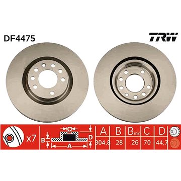 

TRW Brzdový kotouč DF4475 sada 2ks