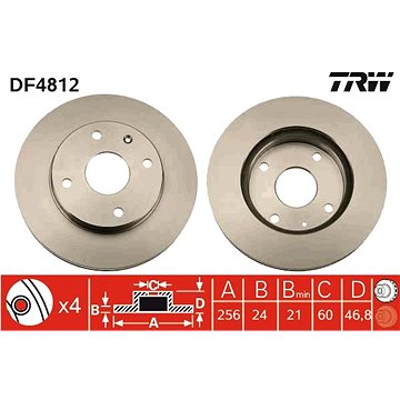 

TRW Brzdový kotouč DF4812 sada 2ks