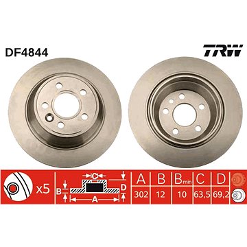 

TRW Brzdový kotouč DF4844 sada 2ks