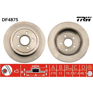 

TRW Brzdový kotouč DF4875 sada 2ks