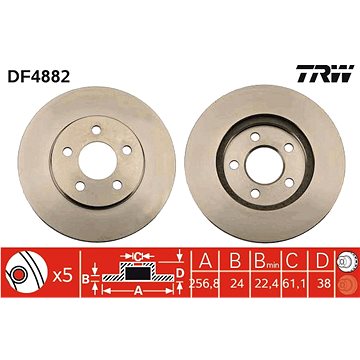 

TRW Brzdový kotouč DF4882 sada 2ks