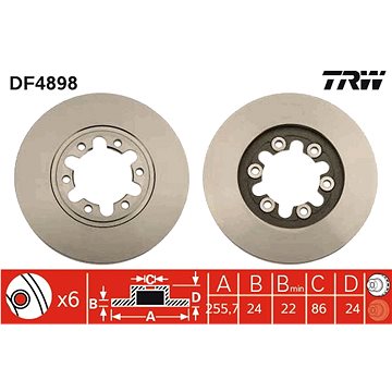 

TRW Brzdový kotouč DF4898 sada 2ks