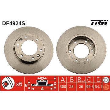 

TRW Brzdový kotouč DF4924S sada 2ks