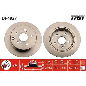 

TRW Brzdový kotouč DF4927 sada 2ks
