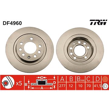 

TRW Brzdový kotouč DF4960 sada 2ks