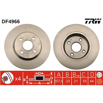 

TRW Brzdový kotouč DF4966 sada 2ks