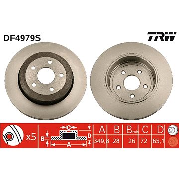 

TRW Brzdový kotouč DF4979S sada 2ks