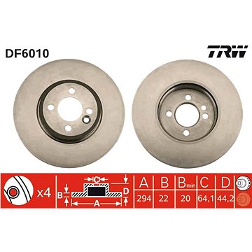 

TRW Brzdový kotouč DF6010 sada 2ks