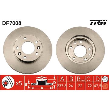 

TRW Brzdový kotouč DF7008 sada 2ks