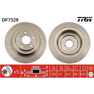 

TRW Brzdový kotouč DF7329 sada 2ks
