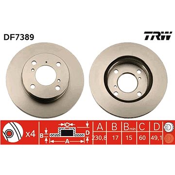 

TRW Brzdový kotouč DF7389 sada 2ks