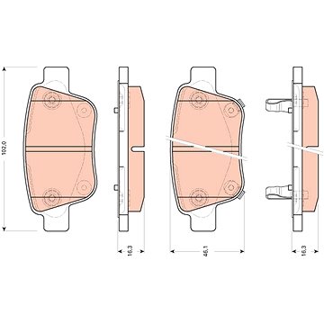 

TRW Brzdové destičky GDB3456