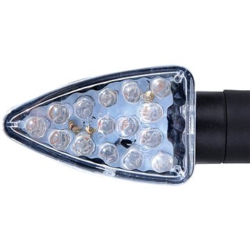 Oxford LED Arrow krátký čiré sklíčko černý plášť, pár