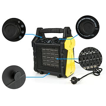

Geko keramický elektrický ohřívač 2kW