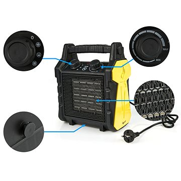 

Geko keramický elektrický ohřívač 3kW