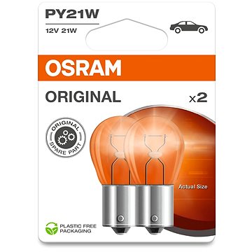

Osram Originál PY21W,12V, 21W, BAU15s, 2 kusy v balení, oranžová