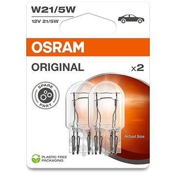 

Osram Originál W21/5W, 12V, 21/5W, W3x16q, 2 kusy v balení