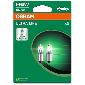 

Osram Ultralife H6W, 12V, 6W, BAX9s, 2 kusy v balení
