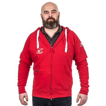 

ACI mikina s kapucí celopropínací na zip červená, vel. L