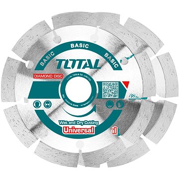 

Total-Tools kotouč diamantový řezný segmentový, suché řezání, 115 × 22,2mm