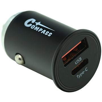 

Compass zástrčka 12/24V nízkoprofilová QC3/PD3 USB-A/USB-C 30W