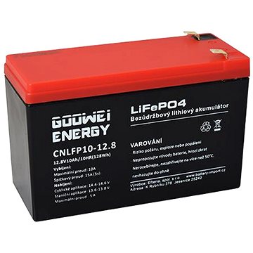 GOOWEI ENERGY CNLFP10-12.8, LiFePO4, 12,8 V, 10 Ah