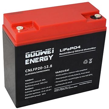 GOOWEI ENERGY CNLFP20-12.8, LiFePO4, 12,8 V, 20 Ah