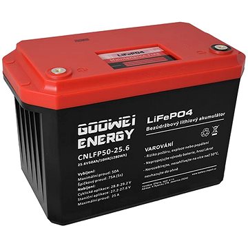 

GOOWEI ENERGY CNLFP50-25.6, LiFePO4, 25.6V, 50 Ah