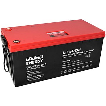 

GOOWEI ENERGY CNLFP100-25.6, LiFePO4, 25.6V, 100 Ah