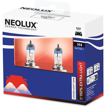 NEOLUX H4 Extra Light +150% 12V,60/55W