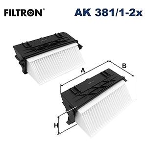 

FILTRON vzduchový filtr AK 381/1-2x