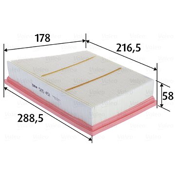 

VALEO vzduchový filtr 585451