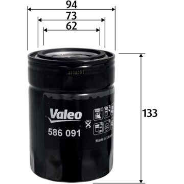 

VALEO Olejový filtr 586091