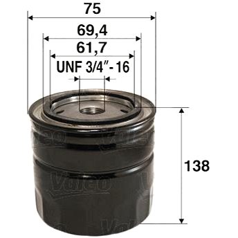 

VALEO Olejový filtr 586075