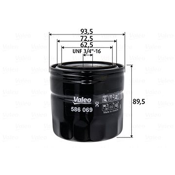 

VALEO Olejový filtr 586069