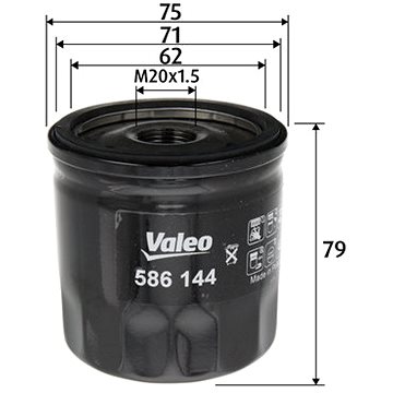 

VALEO Olejový filtr 586144