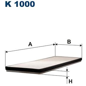 

FILTRON Filtr, vzduch v interiéru K 1000