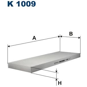 

FILTRON Filtr, vzduch v interiéru K 1009