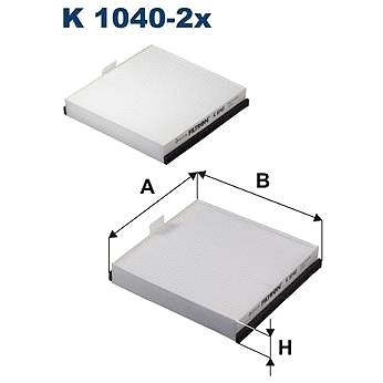 

FILTRON Filtr, vzduch v interiéru K 1040-2x