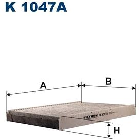

FILTRON Filtr, vzduch v interiéru K 1047A