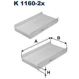 

FILTRON Filtr, vzduch v interiéru K 1160-2x