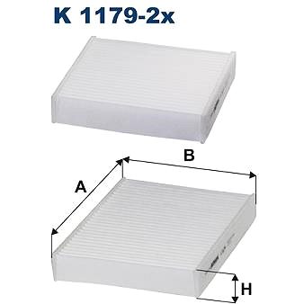 

FILTRON Filtr, vzduch v interiéru K 1179-2x