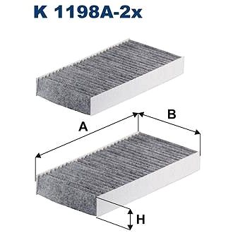

FILTRON Filtr, vzduch v interiéru K 1198A-2x