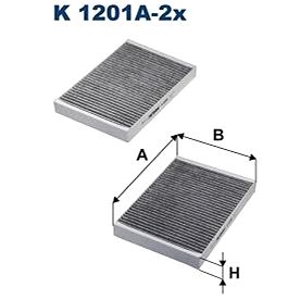 

FILTRON Filtr, vzduch v interiéru K 1201A-2x