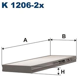 

FILTRON Filtr, vzduch v interiéru K 1206-2x
