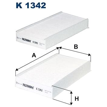 

FILTRON Filtr, vzduch v interiéru K 1342-2x