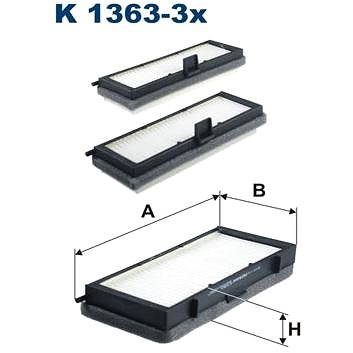 

FILTRON Filtr, vzduch v interiéru K 1363-3x