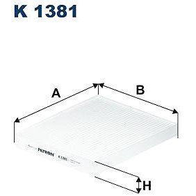 

FILTRON Filtr, vzduch v interiéru K 1381